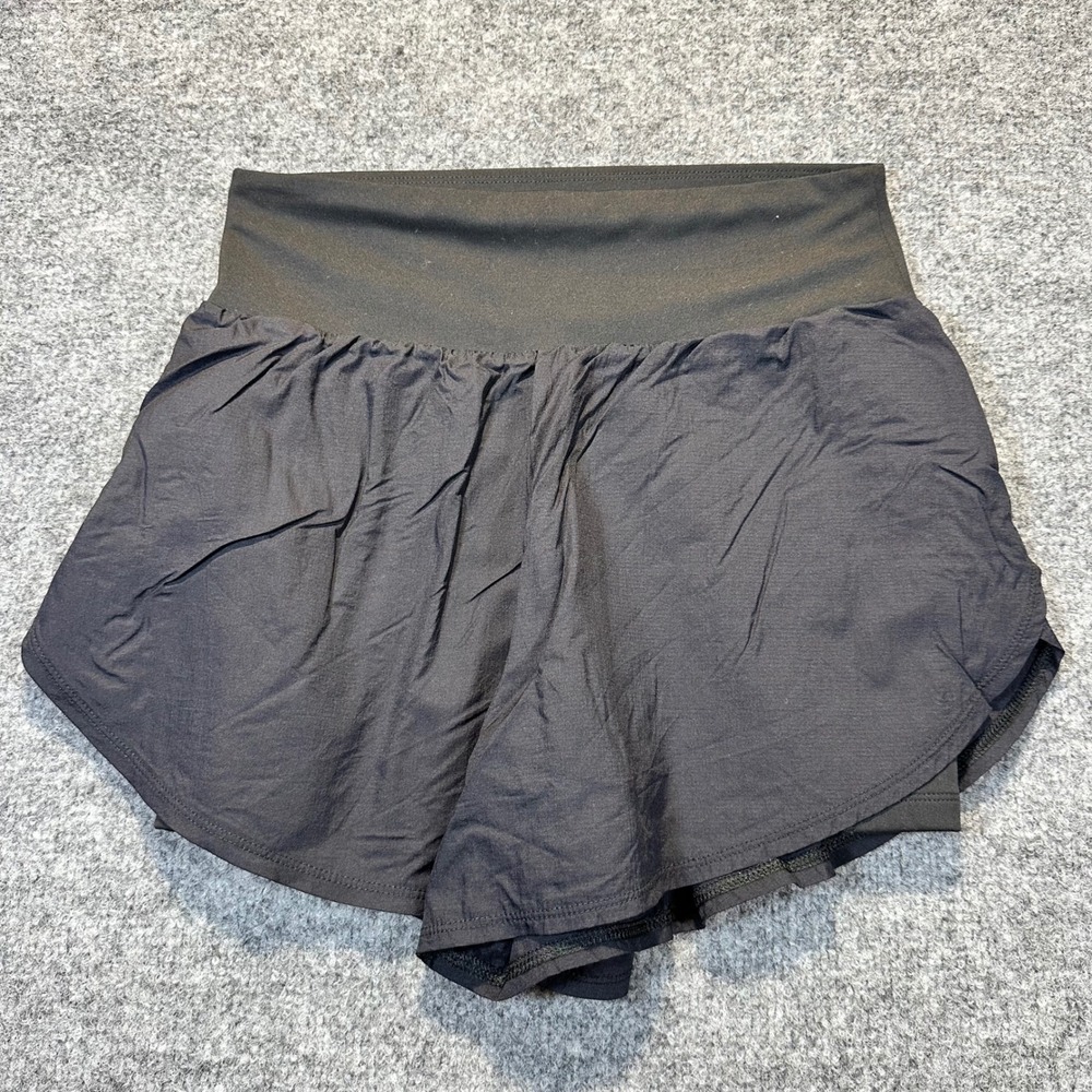 All in Motion Running Shorts Womens Small Black 2-in-1 Athletic Workout Gym